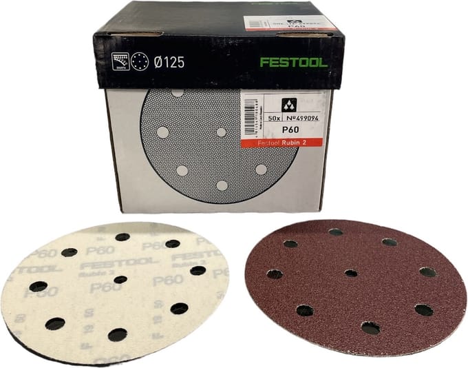 Festool Rubin 2 Schuurchijf art. 499094 - P60 - diameter 125 mm - Prijs per doos ( inhoud 50 stuks)