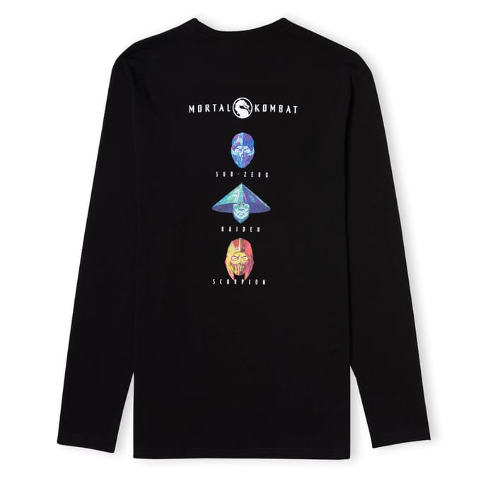 Mortal Kombat Characters Unisex Long Sleeve T-Shirt - Zwart - L