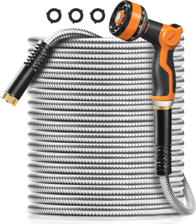 Metalen Tuinslang 50FT - Heavy Duty en Flexibel voor Tuin en Buiten