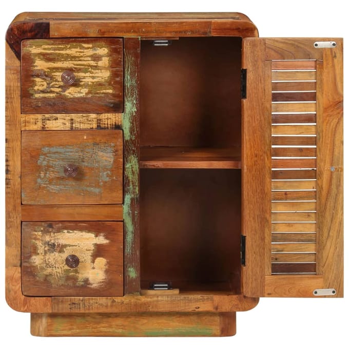 vidaXL - Dressoir - met - 3 - lades - 55x30x70 - cm - massief - gerecycled - hout