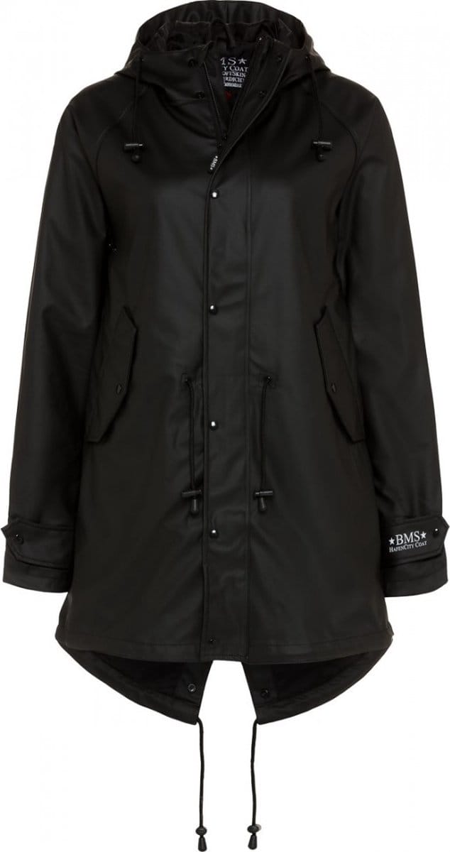 Zwarte dames regenjas / parka HafenCity® van BMS M