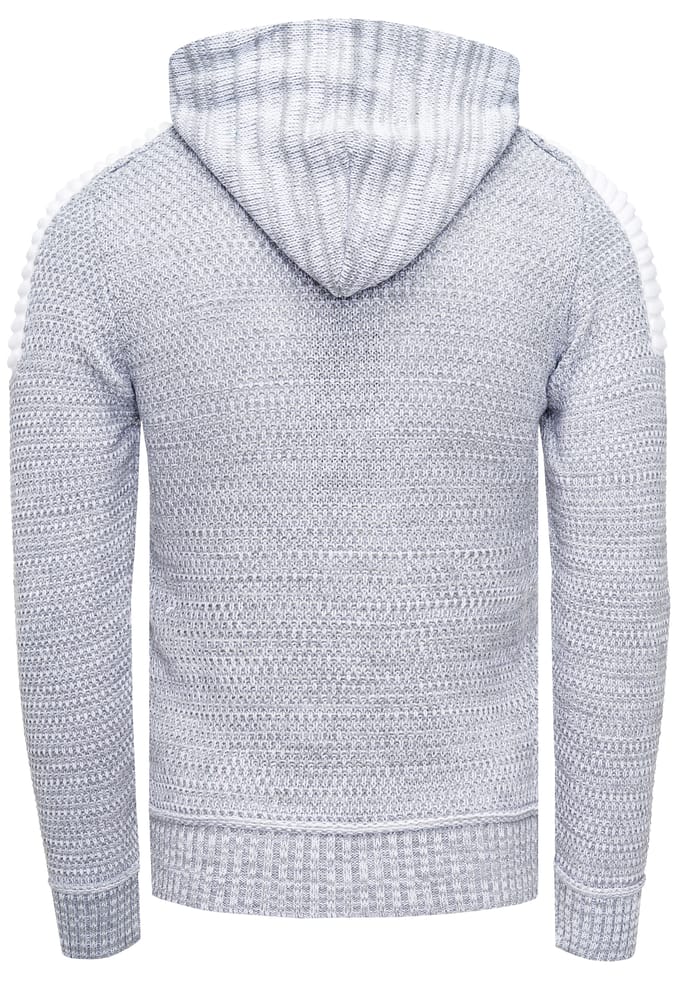 Chunky contrasterende hoodie met 1/2 rits