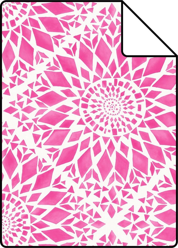 Proefstaal ESTAhome behang tegelmotief roze - 26.5 x 21 cm - 148610-S
