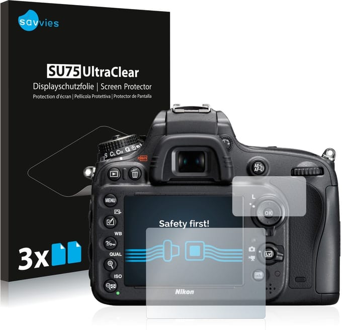 Savvies - Screenprotector voor Nikon D610 - Folie Beschermfolie transparant 6 Stuks