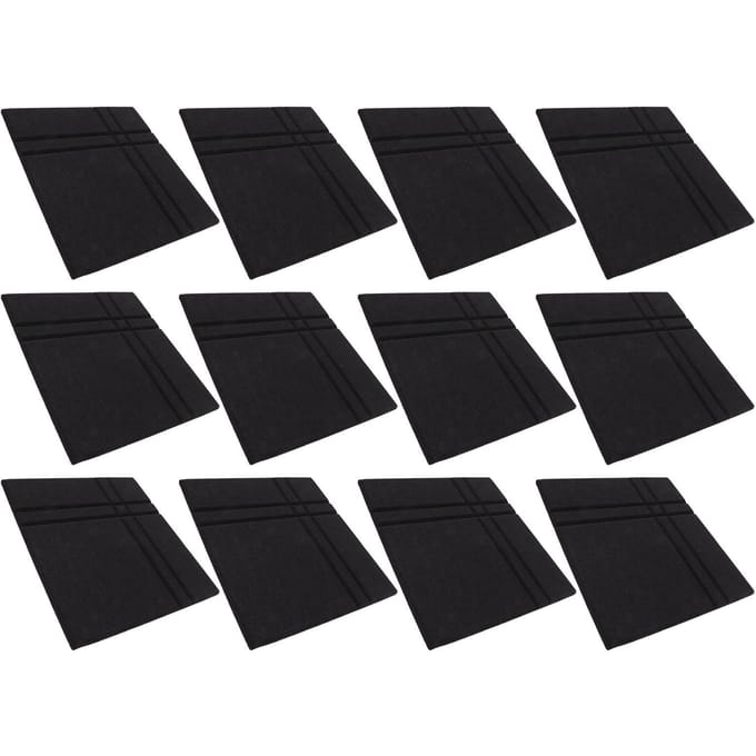 12 stuks Akoestische Panelen Zwart Zelfklevend Polyestervezel Geluiddempende Vulling voor Studio's