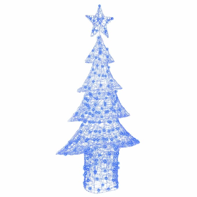vidaXL Kerstboom 240 LED's Blauw 180 cm Acryl