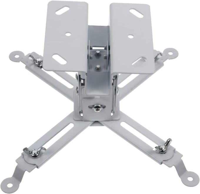 Projector Plafondbeugel - Projectorsteun Beugel - Projector Ophangen - Universele Bevestiging - 20 cm - Wit