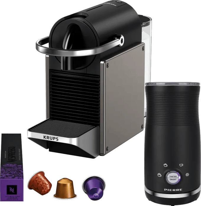 Krups Nespresso Pixie XN306T + Pierre Melkopschuimer