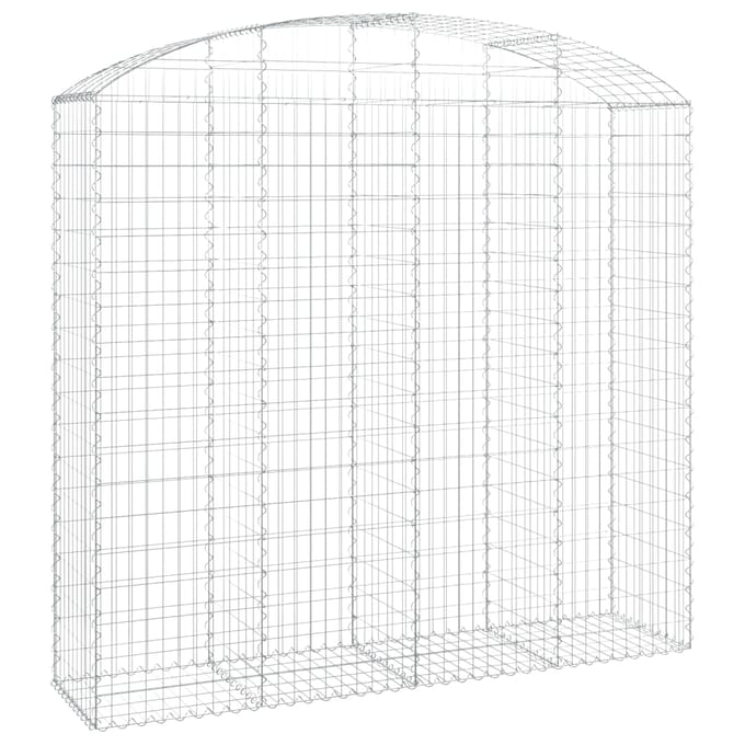 vidaXL - Schanskorf - gewelfd - 200x50x180/200 - cm - gegalvaniseerd - ijzer