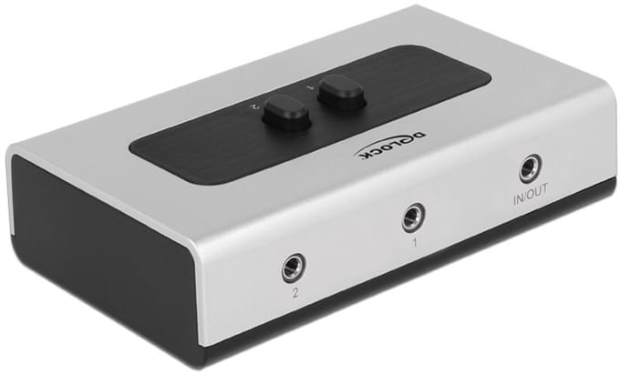 DeLOCK Switch Stereo Jack 3.5 mm USB hub - 2 - Zwart
