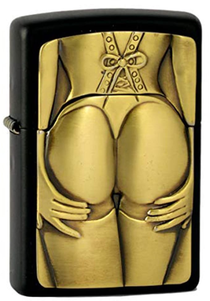 Zippo Golden Stocking Girl Matte Black