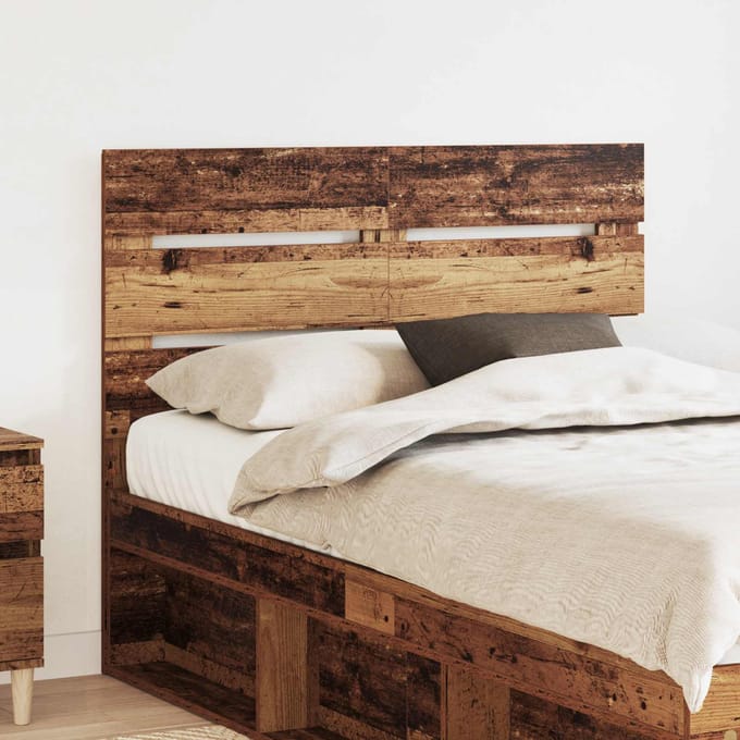 vidaXL - Hoofdbord - Oudhout - Bewerkt - hout