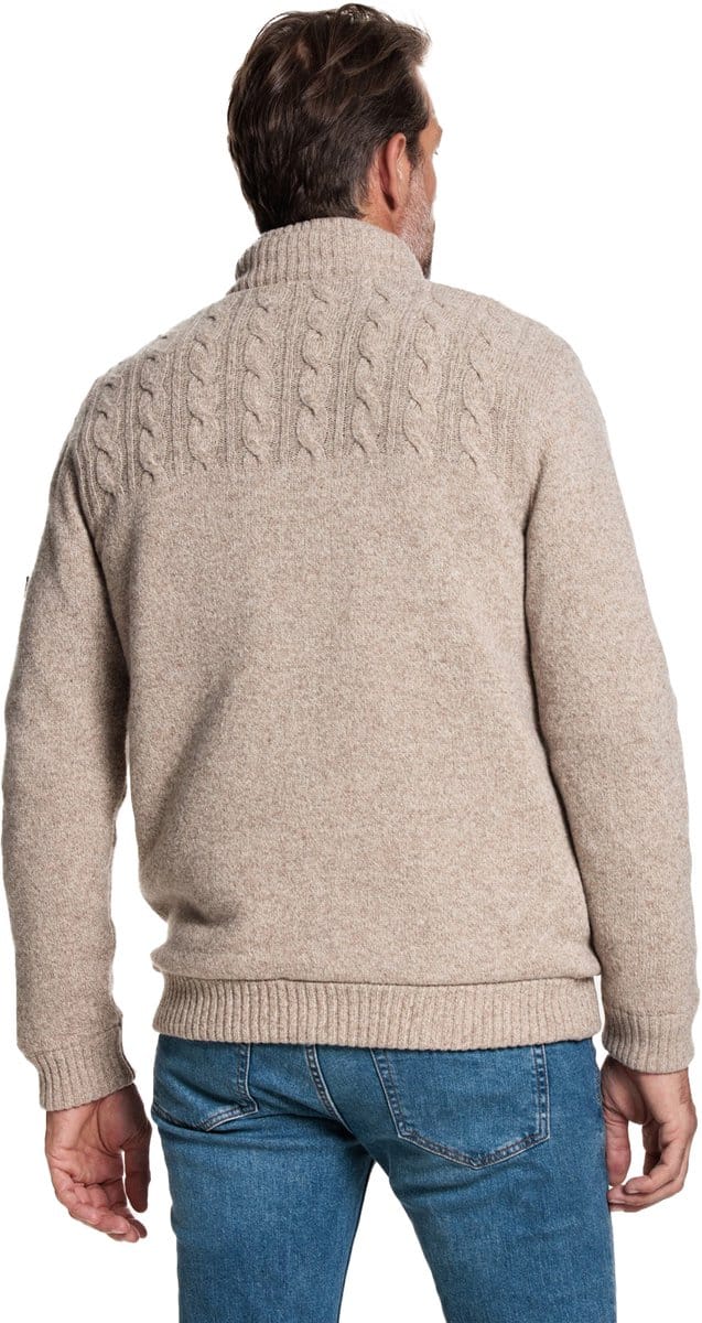 Baileys Vest Cardigan Zip Single Knit Top Cable Knit Beige / male