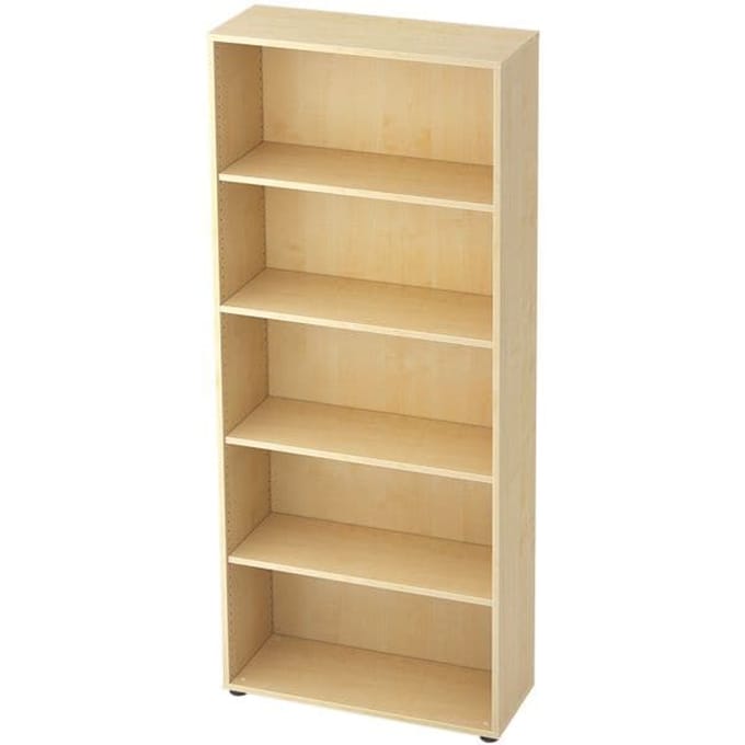 TARA boekenkast, 5 OH, stapelbaar, B. 800 x D 330 x H 1880 mm, ahorndecor
