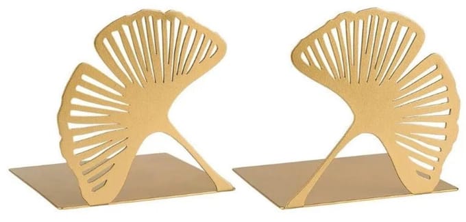 Boekensteunen Ginko Goud (set van 2) - Boekensteunen