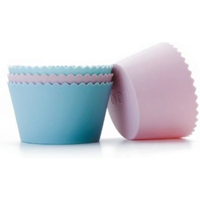 Moule à cupcake - Ibili - 871406 - Set de 4 - 100% Silicone - Résistant de -60°C à +230°C
