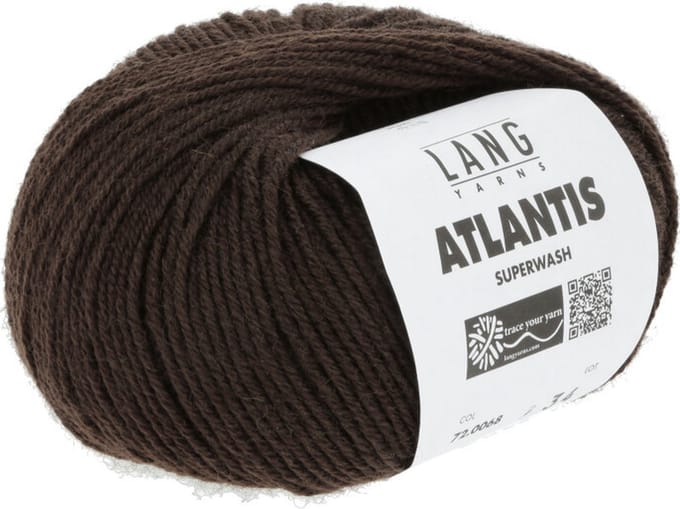 Lang Yarns Atlantis - 68 donkerbruin - Wol/Acryl-Mix Garen