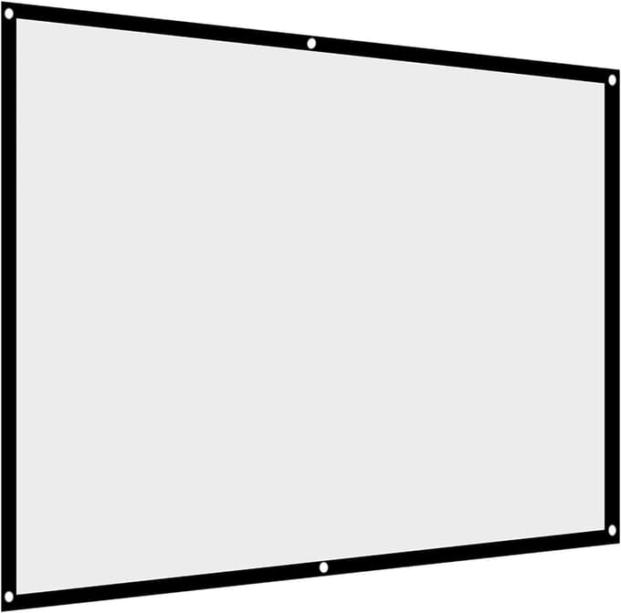 Projectiescherm Opvouwbaar - Projectorgordijn - Thuisbioscoop - Kreukvrij Polyester - 100 inch 4:3 - Wit