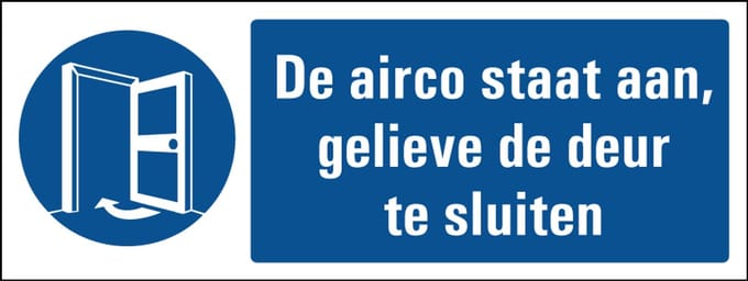 Airco bord deur sluiten 200 x 75 mm