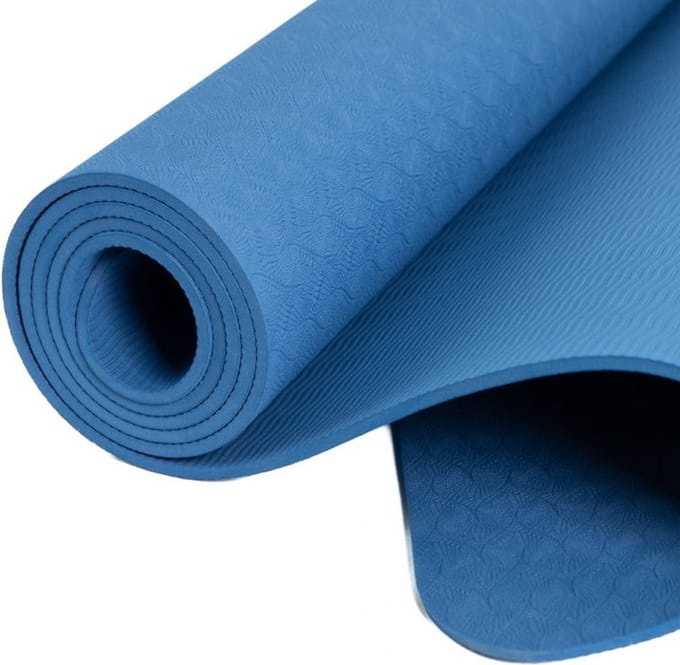 Spiru TPE Yogamat Navy Blauw – Extra Dik – 6 mm – 183 x 61 cm weekenddeal