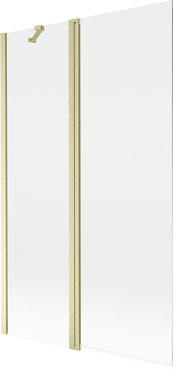 Mexen Mist douchewand 2-delig 110 x 150 , transparant, geborsteld goud - 8A9-110-011-55-00
