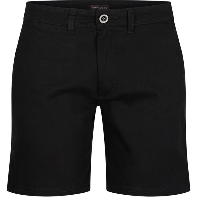 Cappuccino Italia - Heren Shorts Chino Short - Zwart - Maat S
