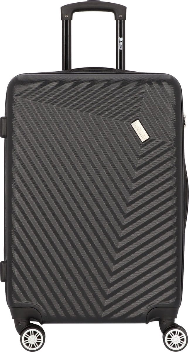 mano Don Carlo Hardcase Trolley M Black Zwart 69cm