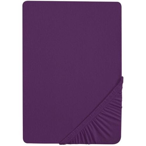 BIBERNA Jersey hoeslaken (Violet, 90-100 x 200 cm)