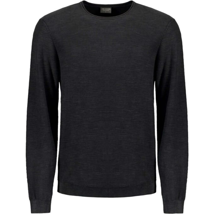 No Excess Pullover crewneck garment dyed + st black