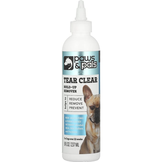 Paws & Pals, Tear Clear, Dissolvant d'accumulation, Pour Chiens, 8 fl oz (237ml) white