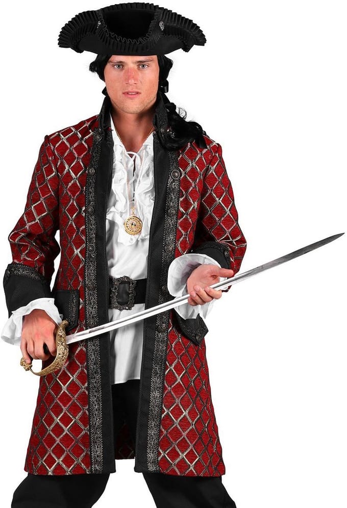 Piratenjas voor heren met netpatroon