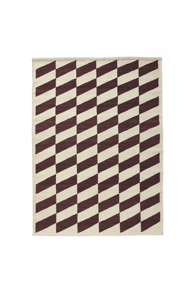 HAY Shift Kelim vloerkleed - burgundy - 140 x 200 cm