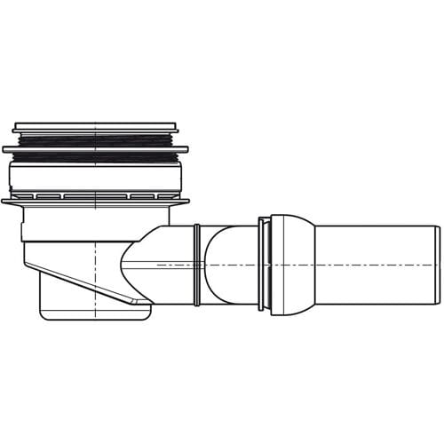 Repabad floor drain DN 50 horizontal Art. 24116