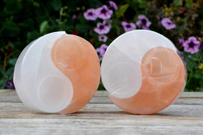 Yin Yang Seleniet theelichtje - waxinelichtjes houder