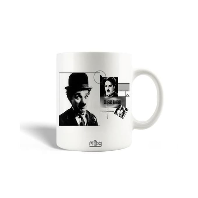Mug en Céramique Charlie Chaplin Dessin Noir et Blanc Poster