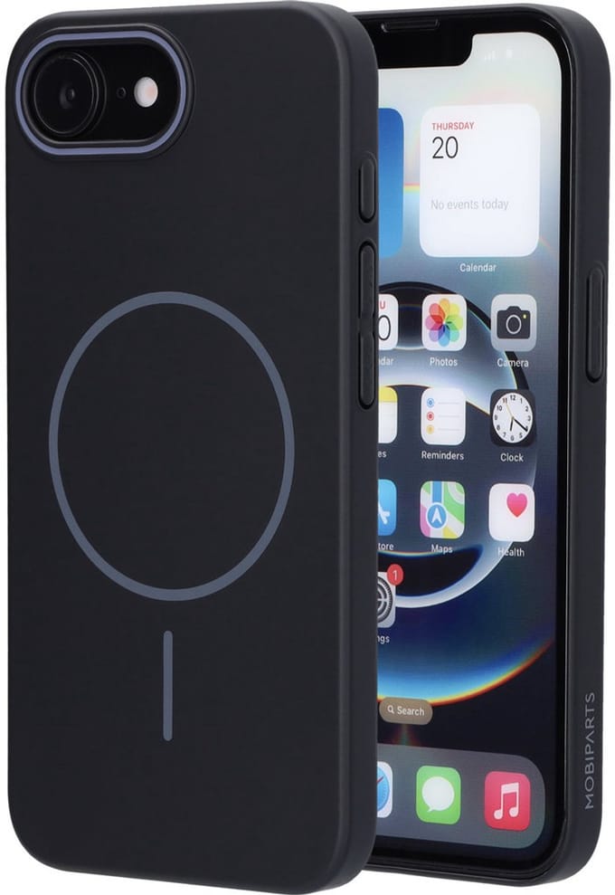 Mobiparts Slim Line Case geschikt voor Apple iPhone 17e/16e - MagSafe Onyx - Zwart