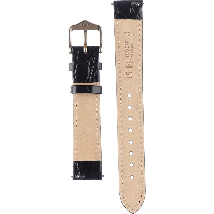 Hirsch 12302850-1-15 Crocograin Horlogeband
