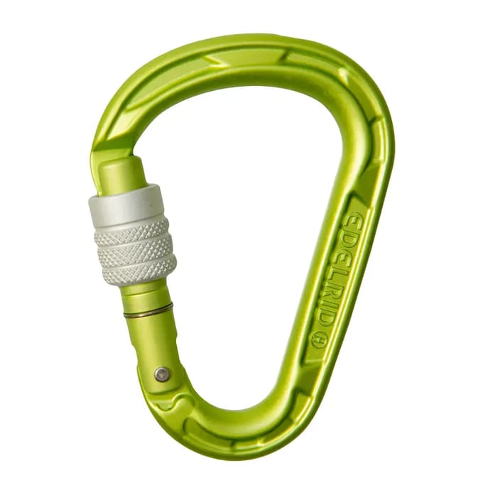 Edelrid Hms Strike Screw Karabijnhaak Groen