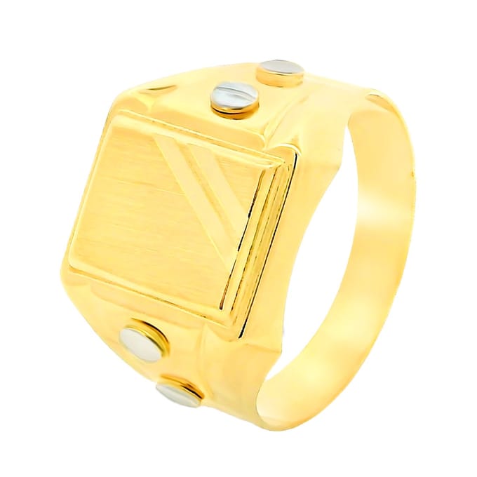 Juwelier Zwartevalk 14 karaat gouden bicolor zegelring - 170532
