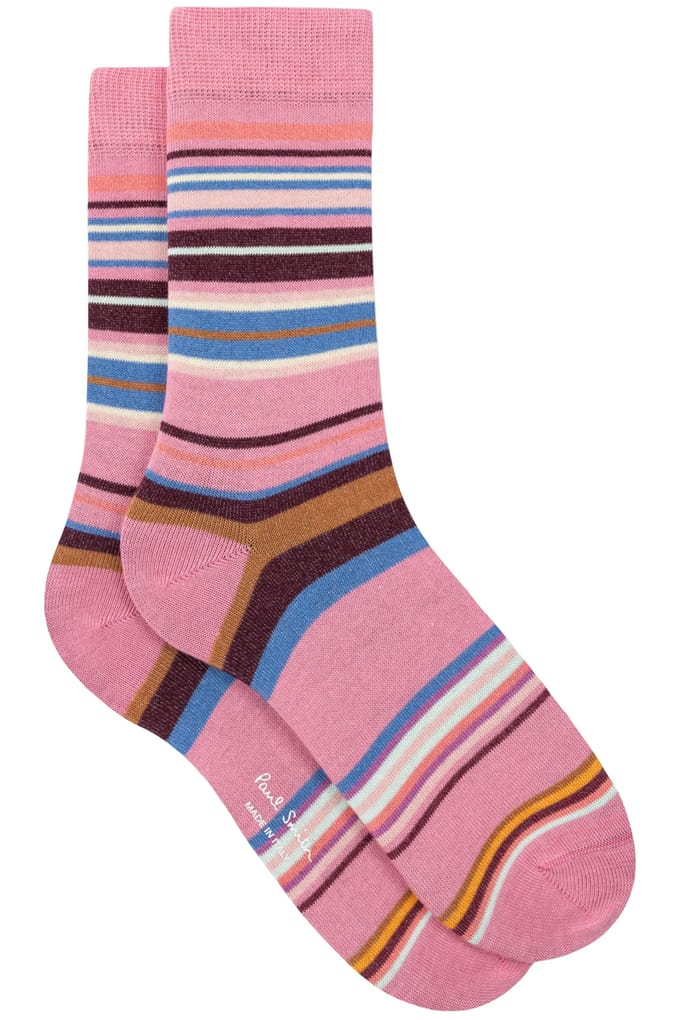 Paul Smith Sock Henrietta Stripe Pink Taglia: OS | Calzini Outlet | Donna | Rosa
