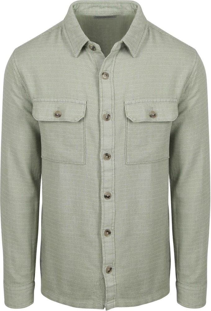 Suitable Overshirt Structure Groen - Maat S - Heren
