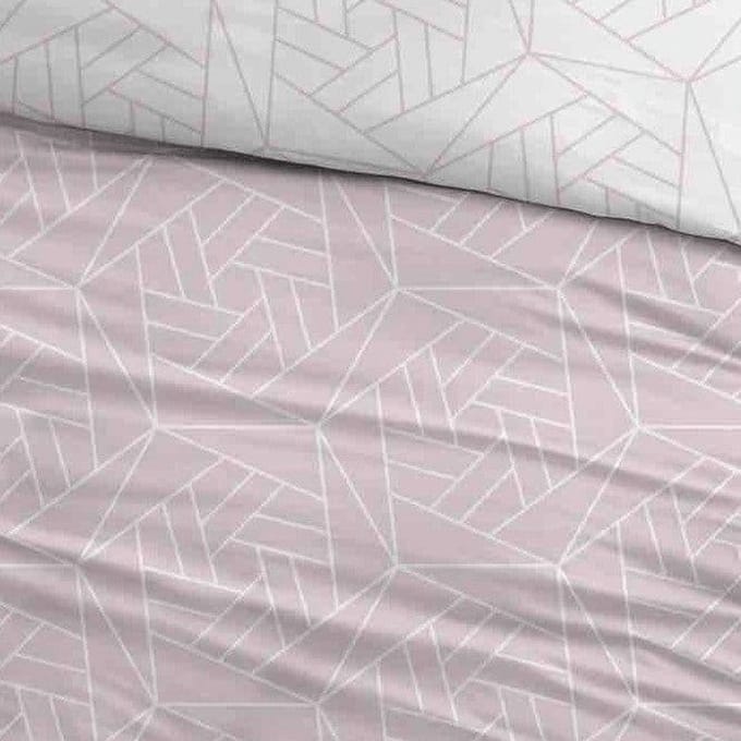 Sleepnight Dekbedovertrek Flanel Laslo - 270 x 200/220 cm + 2 kussenslopen - [Roze]