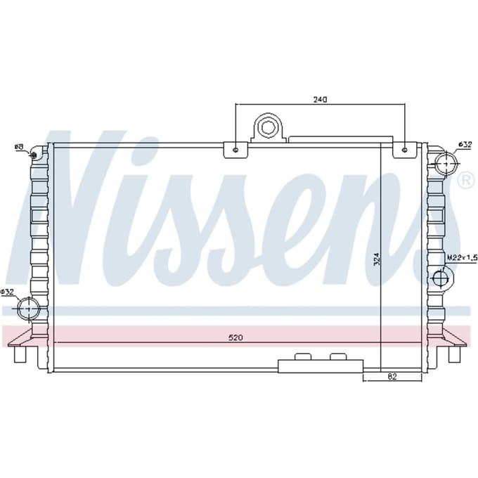 Radiator, motorkoeling NISSENS 60018
