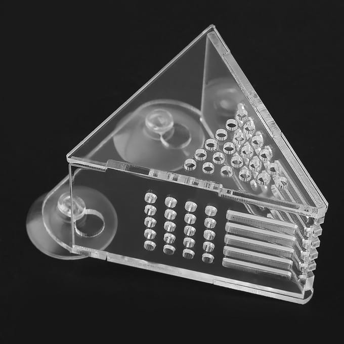Nourrisseur d'aquarium sûr et durable avec ventouses pour vers de vase, artémias white