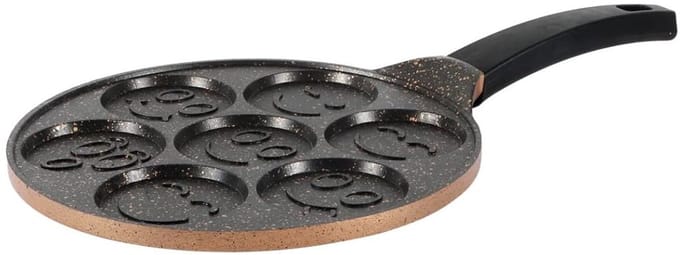 SAVI® Poffertjespan - Poffertjespannen - Zwart/ Goud- 43cm × 26cm × 2cm
