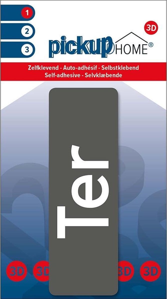 Pickup 3D Home Ter grijs - zelfklevend