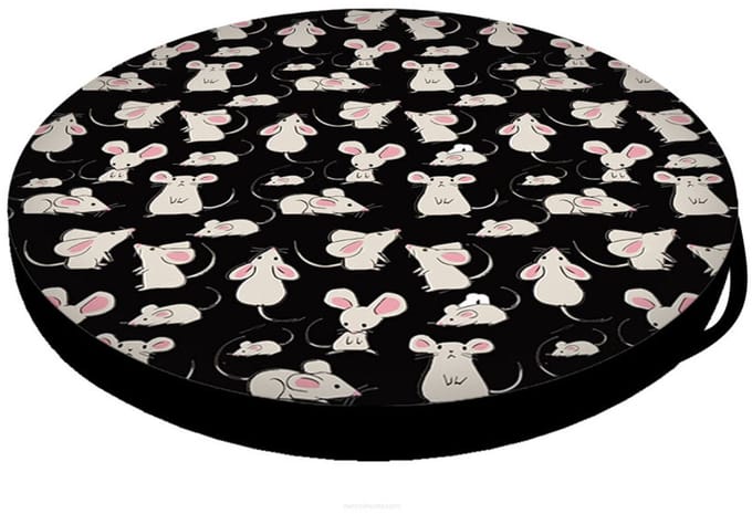 Bertoni - Kattenbed - Matras - kattenkussen - in elastisch schuim - Diameter 55 cm - Mouse design