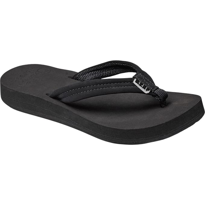 Reef Cushion Breezeblack/Black Dames Slippers - Zwart - Maat 42,5