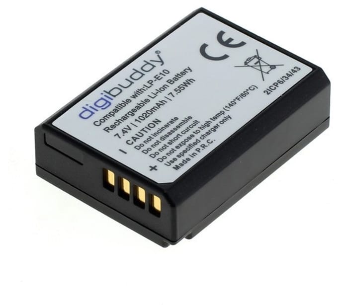 A-Merk Digibuddy Accu Batterij Canon LP-E10 - 1020mAh