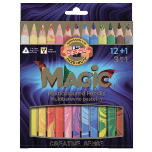 Kleurpotloden Koh-i-Noor Jumbo Magic doos 13 kleuren